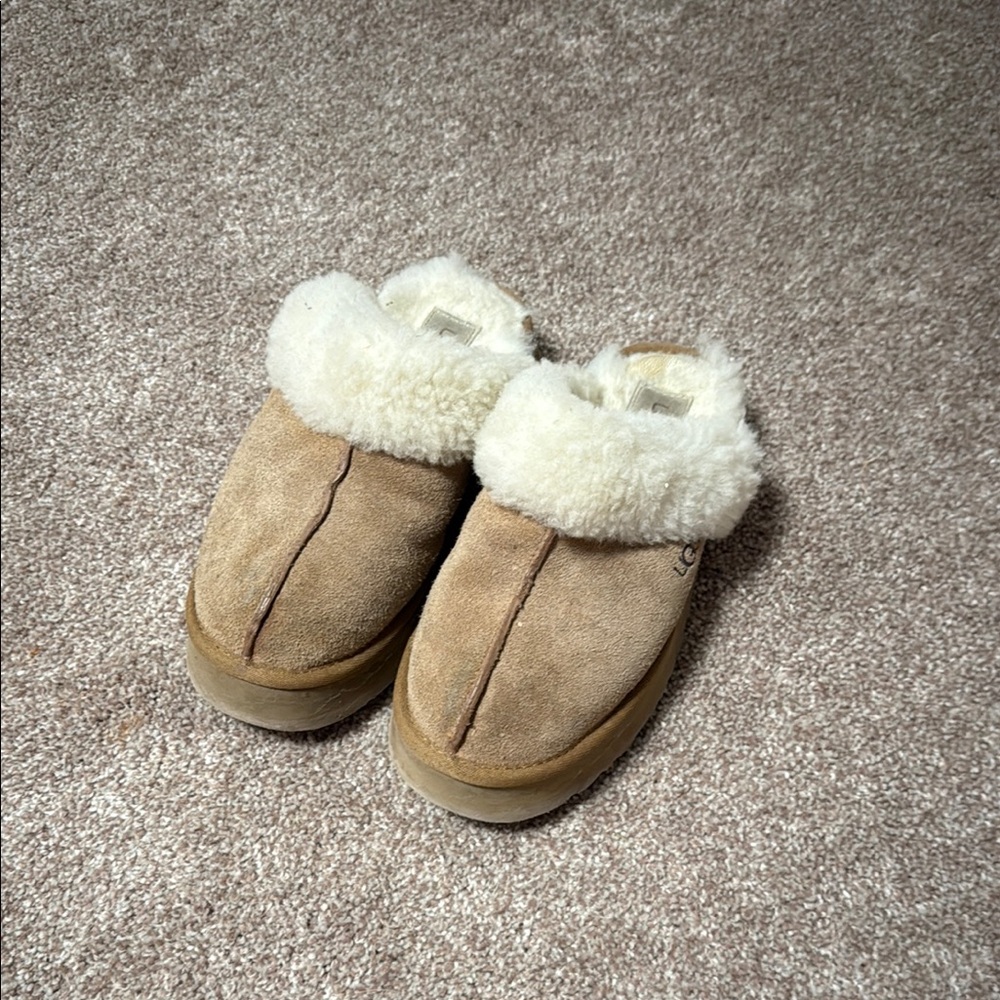 UGG Tan Shearling Slippers